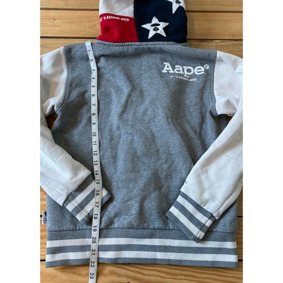 AAPE Men's Snap Up Hooded Varsity Jacket Small - Picture 7 of 10